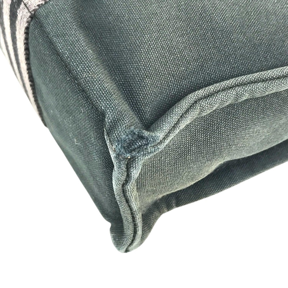 HERMES Fourre ToutPM Fourre Tout PM Tote Bag Hand Bag cotton Black/gray Used