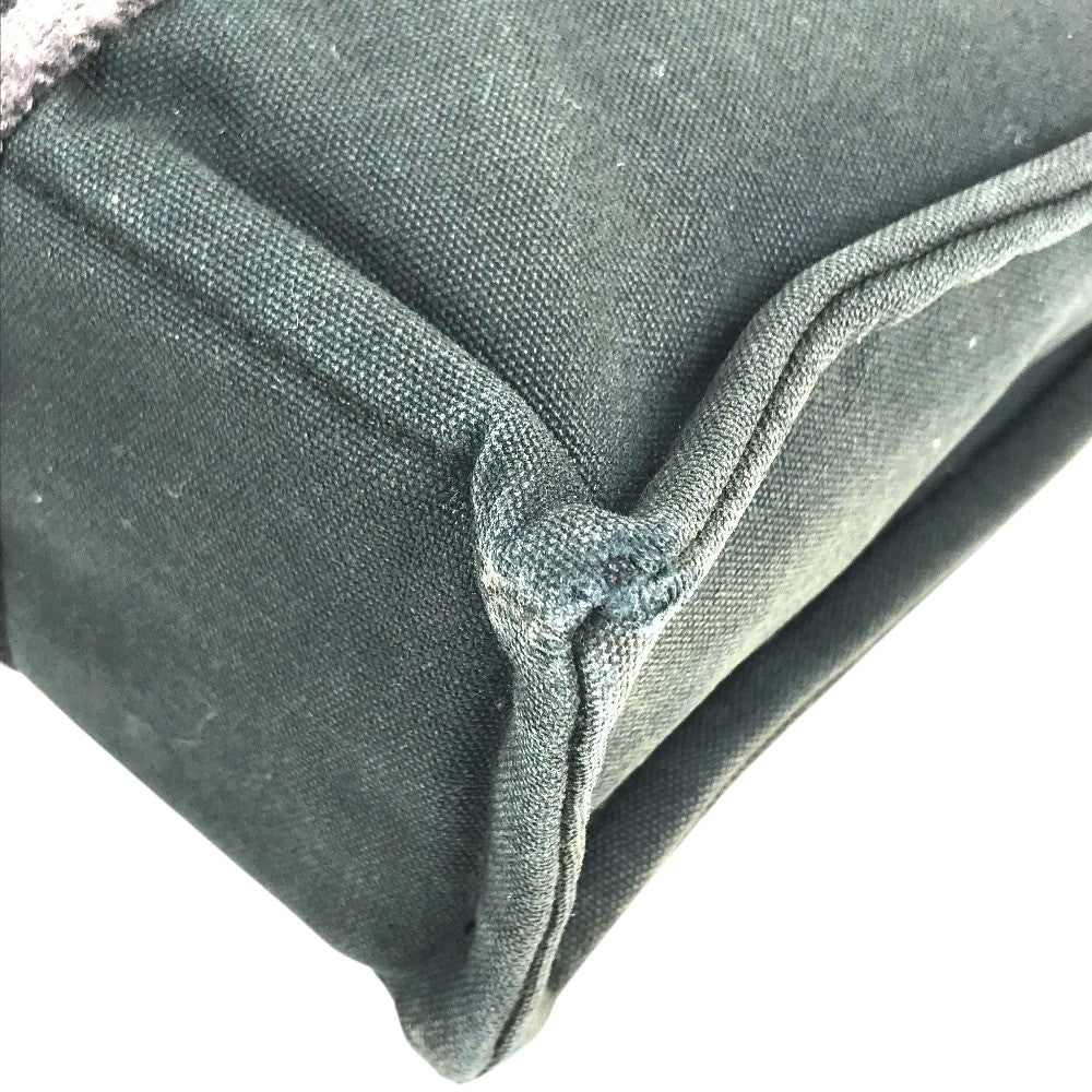 HERMES Fourre ToutPM Fourre Tout PM Tote Bag Hand Bag cotton Black/gray Used