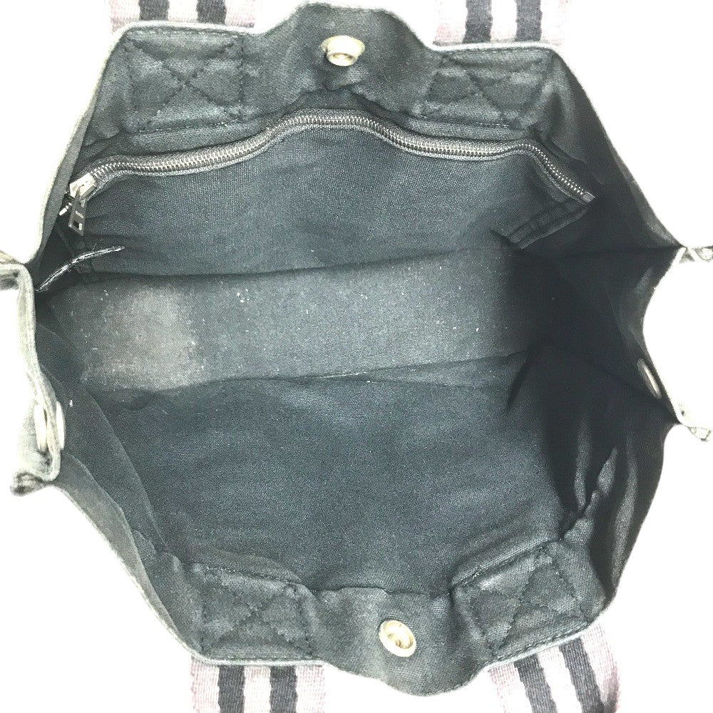 HERMES Fourre ToutPM Fourre Tout PM Tote Bag Hand Bag cotton Black/gray Used