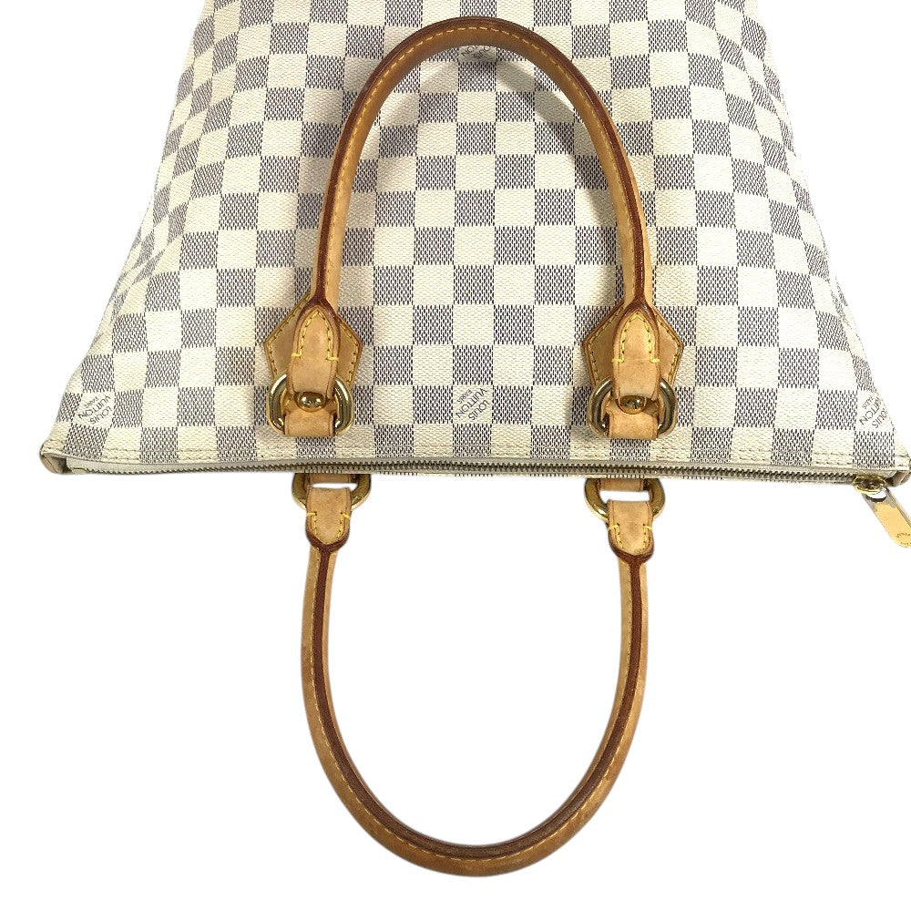 LOUIS VUITTON N51186 Damier Azur Saleya PM PVC Leather Shoulder Bag Tote Bag Damier Azur Canvas White Used