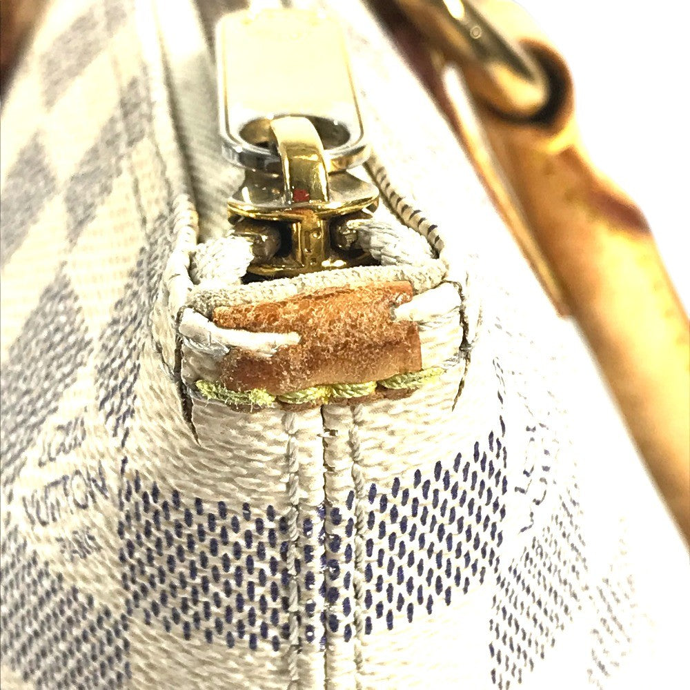 LOUIS VUITTON N51186 Damier Azur Saleya PM PVC Leather Shoulder Bag Tote Bag Damier Azur Canvas White Used
