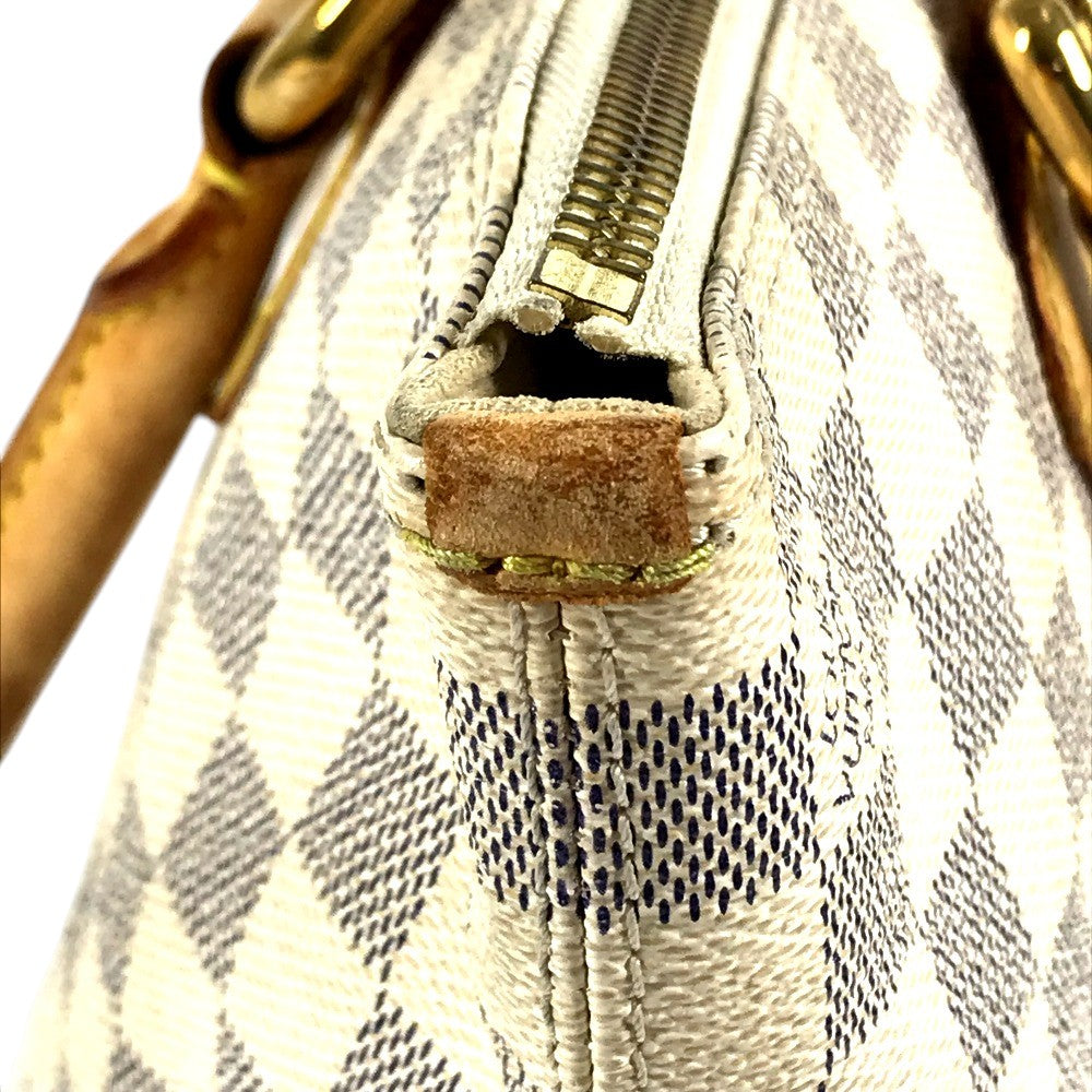 LOUIS VUITTON N51186 Damier Azur Saleya PM PVC Leather Shoulder Bag Tote Bag Damier Azur Canvas White Used