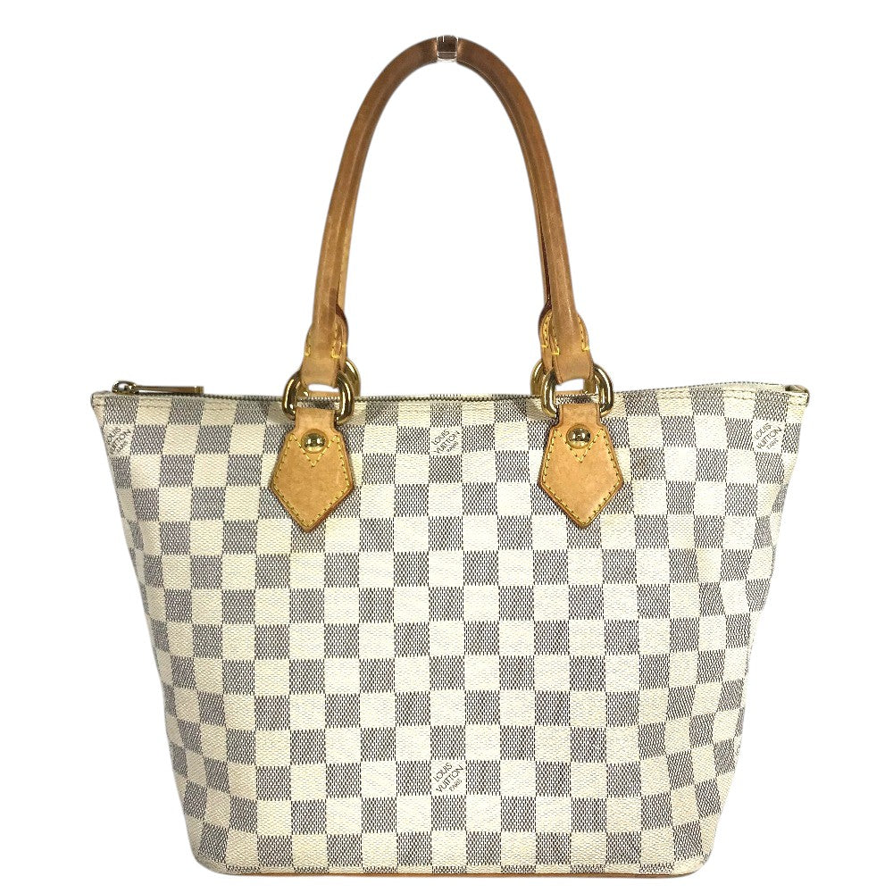LOUIS VUITTON N51186 Damier Azur Saleya PM PVC Leather Shoulder Bag Tote Bag Damier Azur Canvas White Used