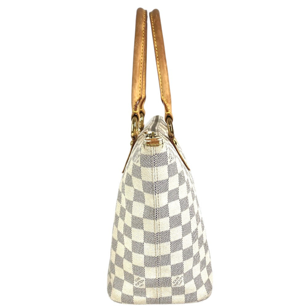 LOUIS VUITTON N51186 Damier Azur Saleya PM PVC Leather Shoulder Bag Tote Bag Damier Azur Canvas White Used