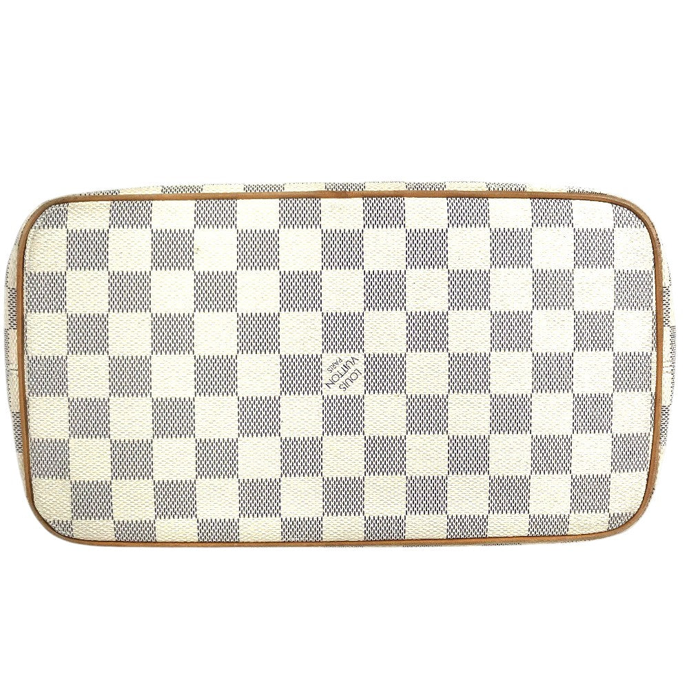 LOUIS VUITTON N51186 Damier Azur Saleya PM PVC Leather Shoulder Bag Tote Bag Damier Azur Canvas White Used
