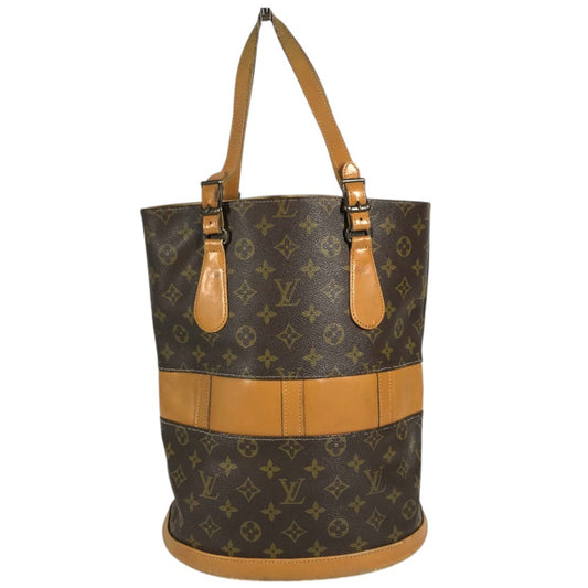 LOUIS VUITTON T42236 Monogram Bucket GM Bucket GM USA Limited Edition Tote Bag with Kisslock Pouch Hand Bag MonogramCanvas Brown Used