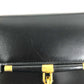 HERMES vintage Paroniere GoldHardware Paroniere Hand Bag Box Scarf Black Hand Bag Leather Black Used