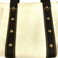 LOUIS VUITTON M40039 Antigua Cabas PM Tote Bag Hand Bag cotton White/Brown Used