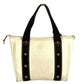 LOUIS VUITTON M40039 Antigua Cabas PM Tote Bag Hand Bag cotton White/Brown Used