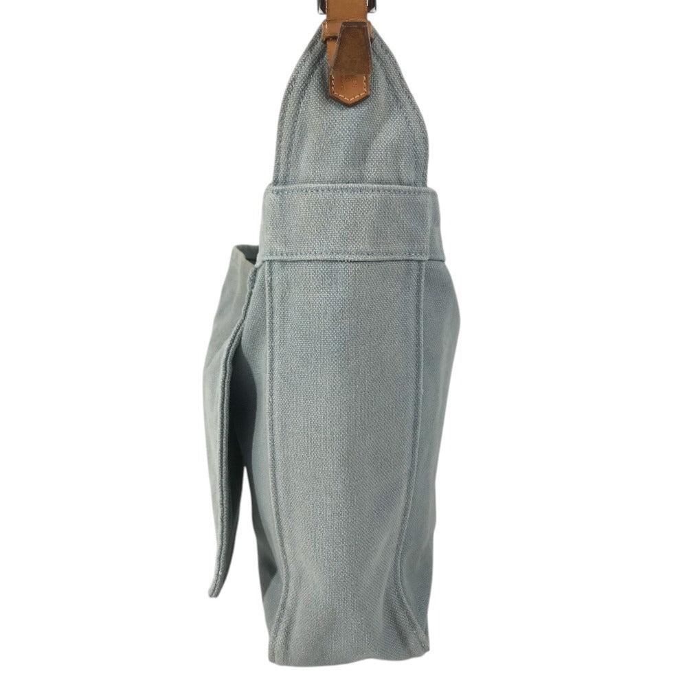HERMES Shoulder Maruwari PM Maruwari PM Bag Shoulder Bag Tote Bag Canvas blue Used
