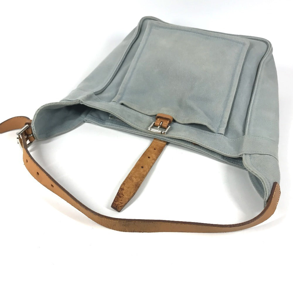 HERMES Shoulder Maruwari PM Maruwari PM Bag Shoulder Bag Tote Bag Canvas blue Used
