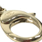 CHANEL 22P Lion Camellia Logo Animal Rhinestone Charm Bag Charm Key Holder Metal Black/Gold Used