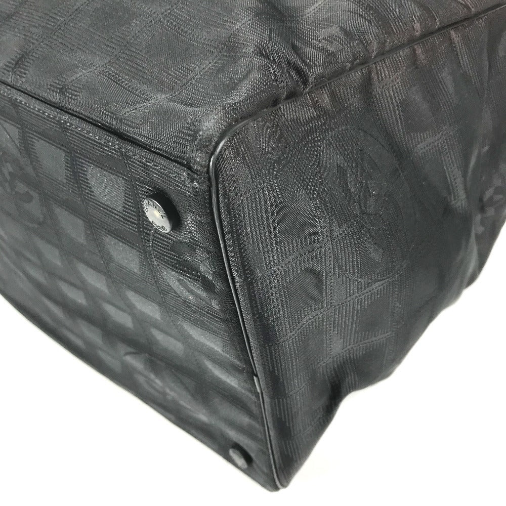 CHANEL New travel line CC CC Mark logo Bag, Business Bag, Mini Duffle Bag Hand Bag Nylon / Leather Black Used
