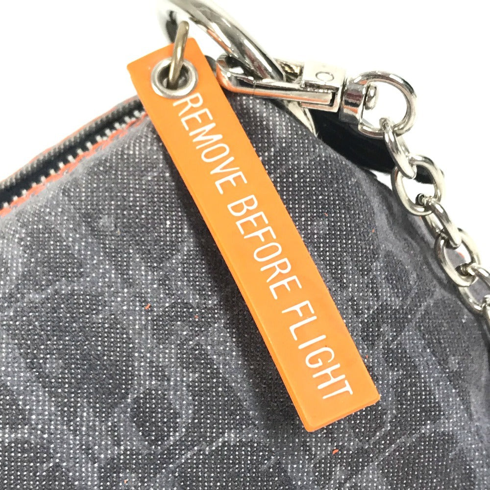 Dior Flight Trotter Logo Denim Makeup pouch, cosmetic pouch, shoulder bag, crossbody bag Cosmetics Pouch Denim Navy Used