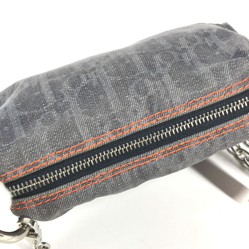 Dior Flight Trotter Logo Denim Makeup pouch, cosmetic pouch, shoulder bag, crossbody bag Cosmetics Pouch Denim Navy Used