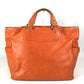 CELINE Shoulder Boogie Bag Large Bag Shoulder Bag Hand Bag Tote Bag Leather Orange Used
