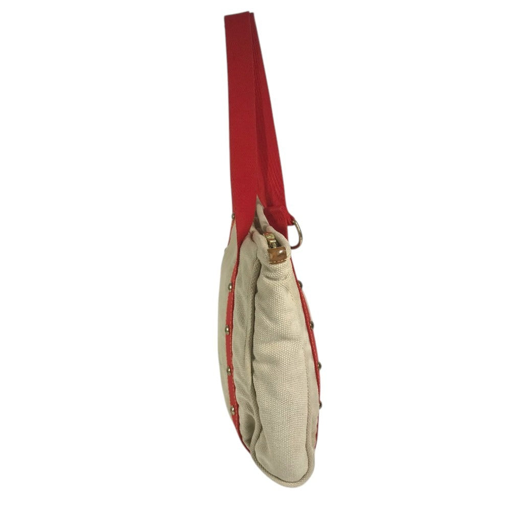 LOUIS VUITTON M40035 Antigua Cabas MM Bag Tote Bag shawl Shoulder Bag Canvas Beige/Red Used