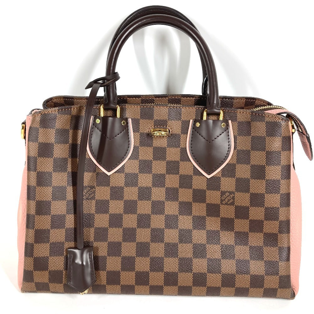 LOUIS VUITTON N41488 Damier Normandy Bag, Tote Bag, Shoulder Bag Hand Bag Damier Canvas Magnolia pink/Brown Used