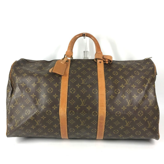 LOUIS VUITTON M41424 Monogram Old Model Outie Keepall55 Keepall 55 Bag, Travel Bag, Handbag Duffle Bag MonogramCanvas Brown Used