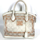 LOUIS VUITTON M40699 Transparency Monogram Lockit Tote Bag, Embroidered, Clear, Mesh Hand Bag Leather / Nylon White Used