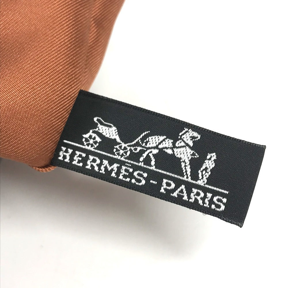 HERMES Brides de Gala Silky City PM Silky City PM Crossbody bag with pouch Shoulder Bag silk / Leather Light blue/Brown Used