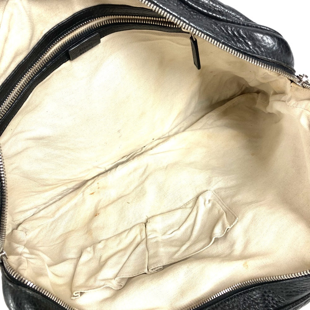 GUCCI 322057 Document bag Briefcase Interlocking G logo Tote Bag Bag 2WAY Bag Shoulder Bag Crossbody Business bag Leather Black Used