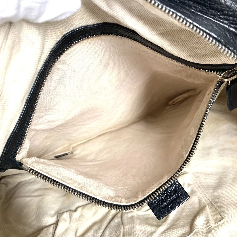 GUCCI 322057 Document bag Briefcase Interlocking G logo Tote Bag Bag 2WAY Bag Shoulder Bag Crossbody Business bag Leather Black Used