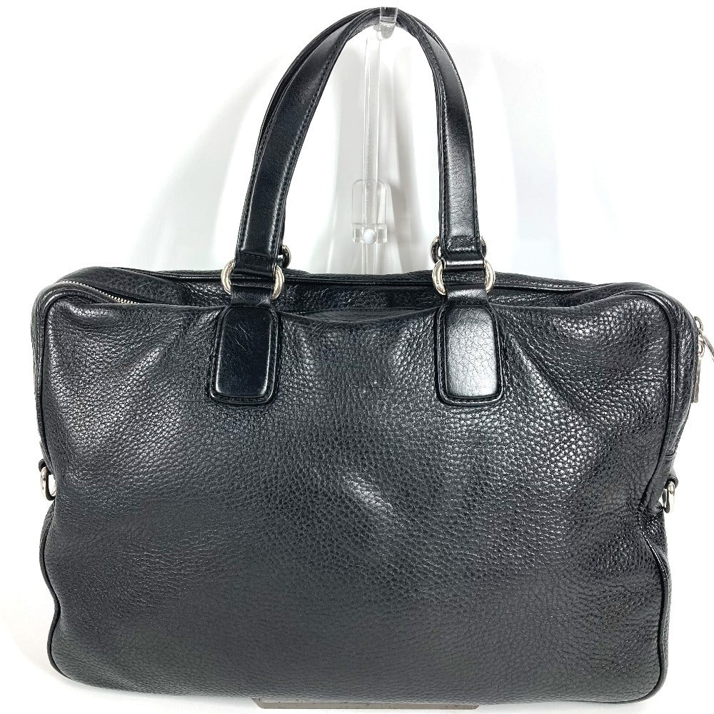 GUCCI 322057 Document bag Briefcase Interlocking G logo Tote Bag Bag 2WAY Bag Shoulder Bag Crossbody Business bag Leather Black Used