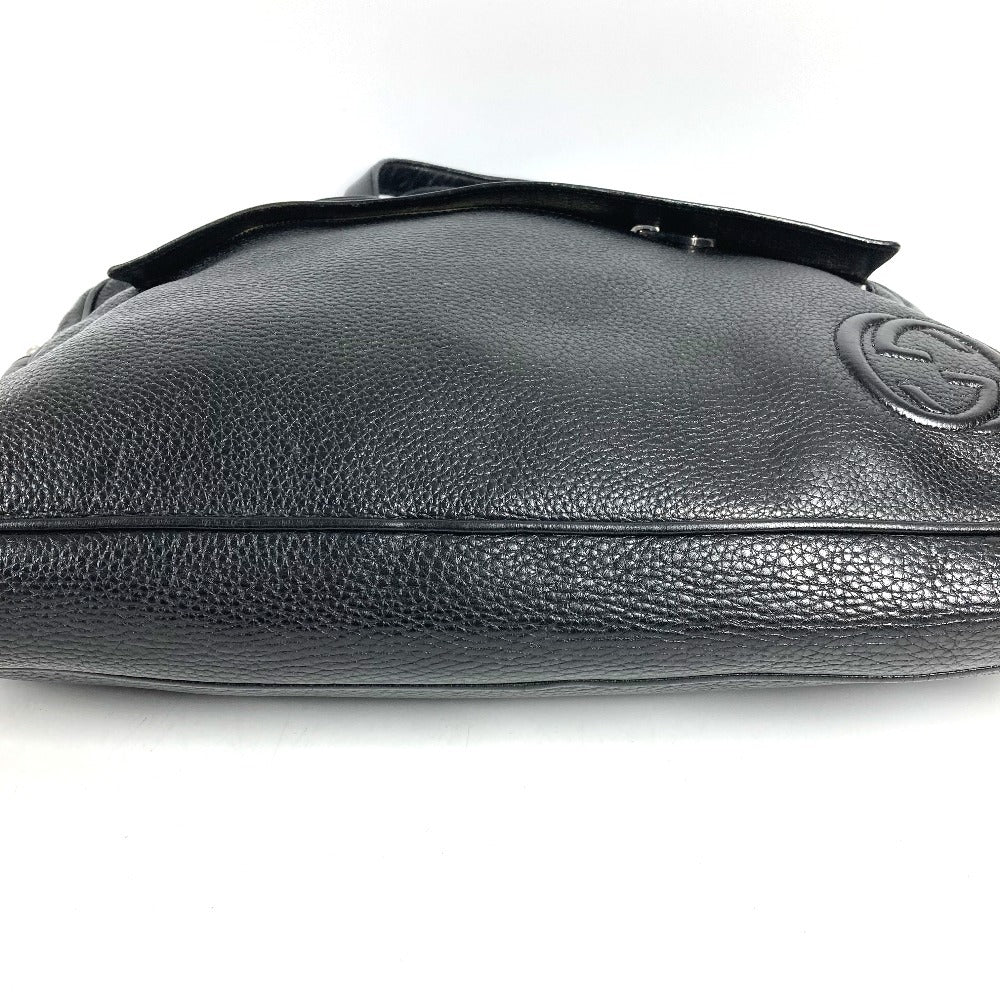 GUCCI 322057 Document bag Briefcase Interlocking G logo Tote Bag Bag 2WAY Bag Shoulder Bag Crossbody Business bag Leather Black Used