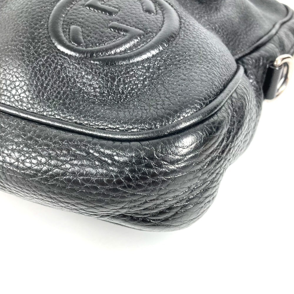 GUCCI 322057 Document bag Briefcase Interlocking G logo Tote Bag Bag 2WAY Bag Shoulder Bag Crossbody Business bag Leather Black Used