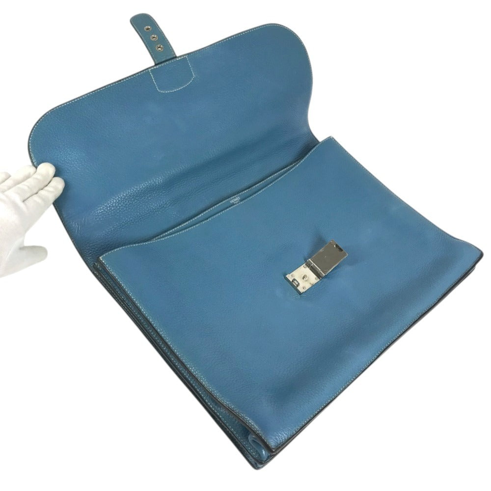 HERMES Sac à de Peches 38 Sac à de Peches 38 Handbag, flap briefcase, document bag Business bag Taurillon Clemence Blue gene blue/SilverHardware Used