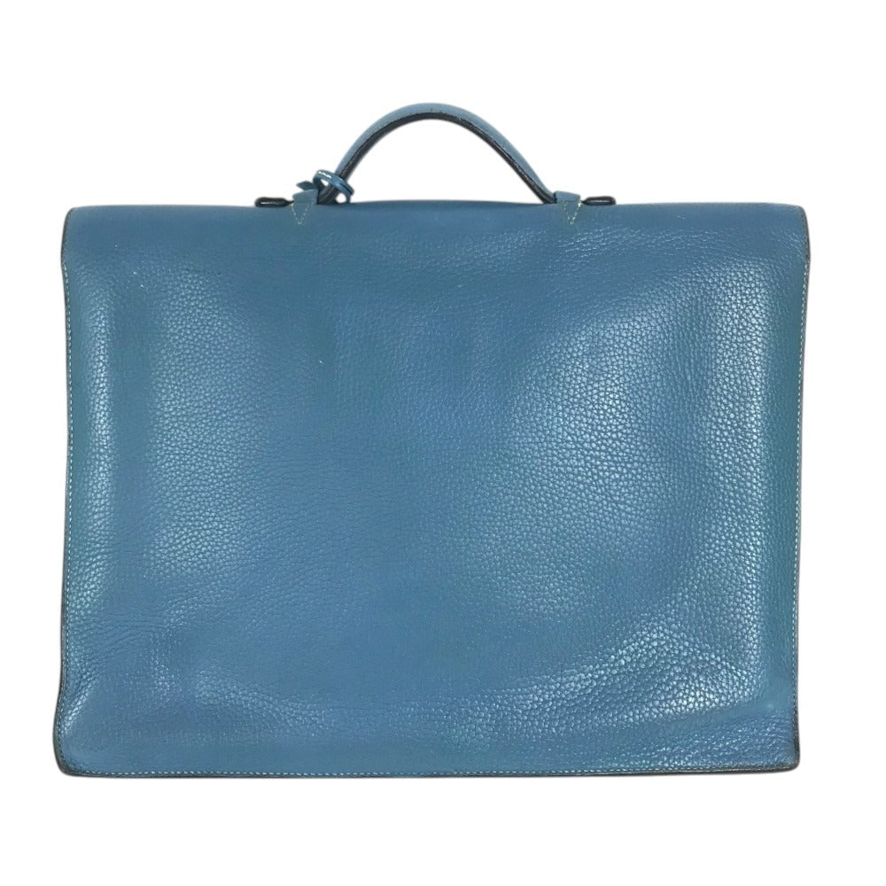 HERMES Sac à de Peches 38 Sac à de Peches 38 Handbag, flap briefcase, document bag Business bag Taurillon Clemence Blue gene blue/SilverHardware Used