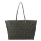 FENDI 8BH185 Zucca logo Bag Tote Bag shawl Shoulder Bag PVC/Leather Brown/purple Used