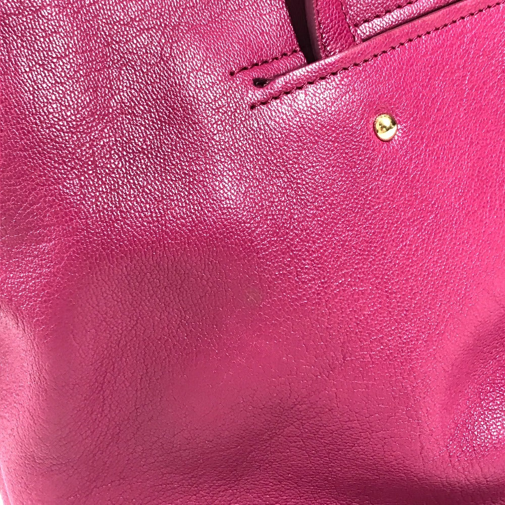 Salvatore Ferragamo Logo Gancini 2-Way Bag: Crossbody Bag, Handbag, Tote Bag Shoulder Bag Leather Purple Based/Pink Based Used