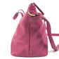 Salvatore Ferragamo Logo Gancini 2-Way Bag: Crossbody Bag, Handbag, Tote Bag Shoulder Bag Leather Purple Based/Pink Based Used