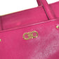 Salvatore Ferragamo Logo Gancini 2-Way Bag: Crossbody Bag, Handbag, Tote Bag Shoulder Bag Leather Purple Based/Pink Based Used