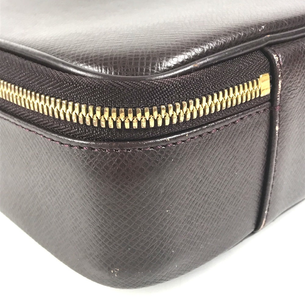 LOUIS VUITTON M30836 Taiga Porte Ordina Tour Odessa Briefcase, Business Bag, Document Bag, Handbag Hand Bag Taiga Leather Acajou Wine red Based Used