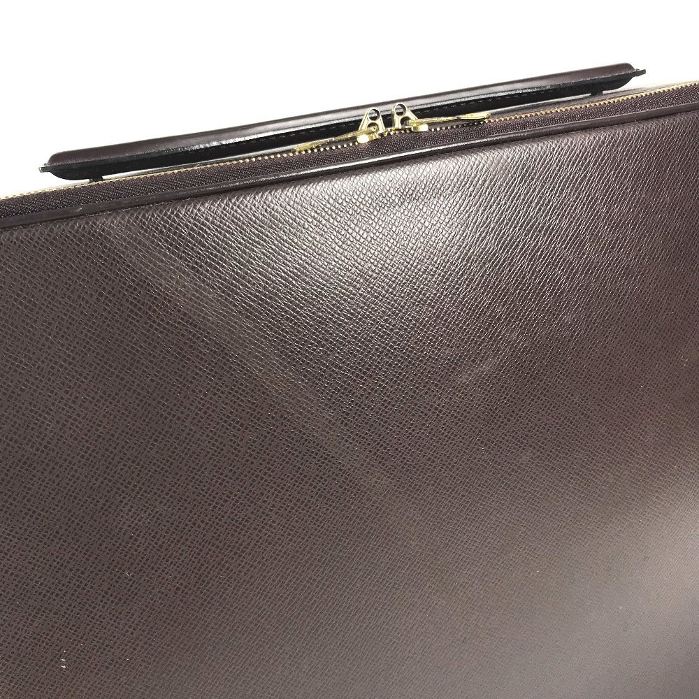 LOUIS VUITTON M30836 Taiga Porte Ordina Tour Odessa Briefcase, Business Bag, Document Bag, Handbag Hand Bag Taiga Leather Acajou Wine red Based Used