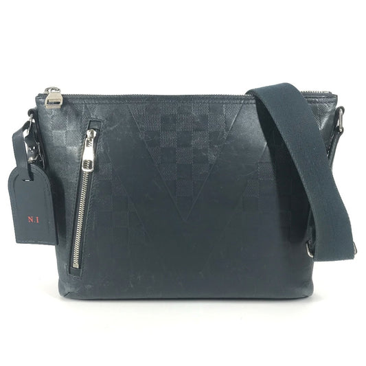 LOUIS VUITTON N41637 Damier Infini Mick PM Mick PM USA N's Cup Bag Crossbody Shoulder Bag Damier InfiniLeather Navy Used