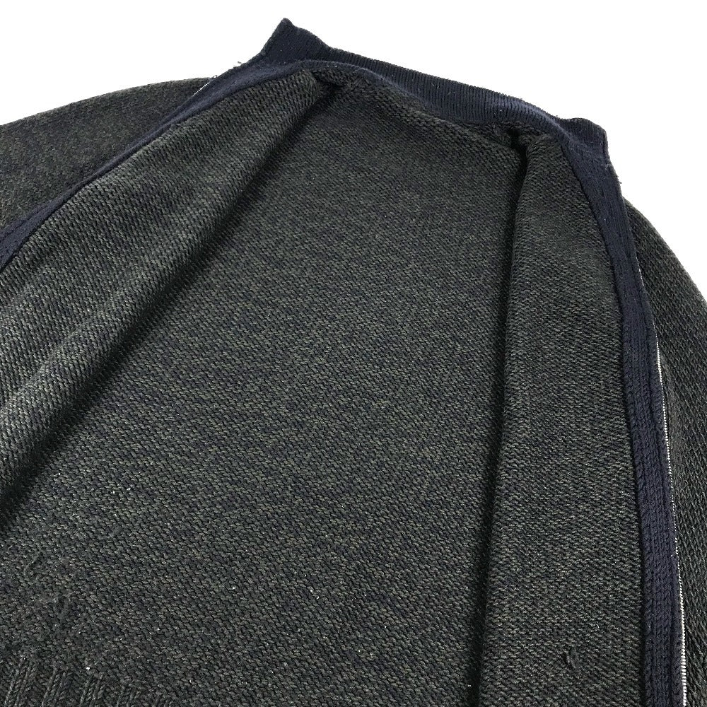 HERMES Zip-up zipper Jacket, Outerwear, Long-sleeved Top apparel knit wool Green/Navy Used
