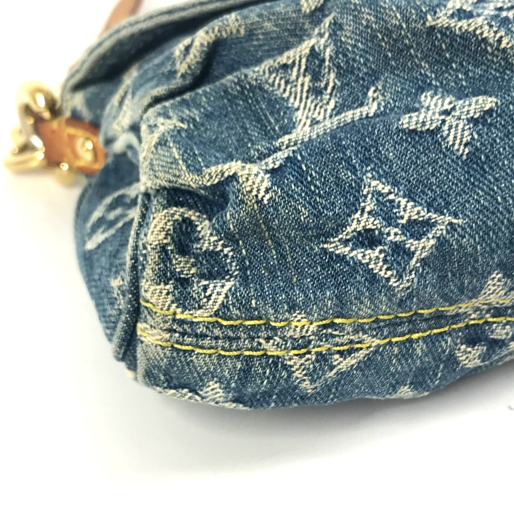 LOUIS VUITTON M95050 MonogramDenim Mini Pleaty Mini Pleaty Handbag, Shoulder bag, Flap Shoulder Bag Monogram Denim Canvas blue Used