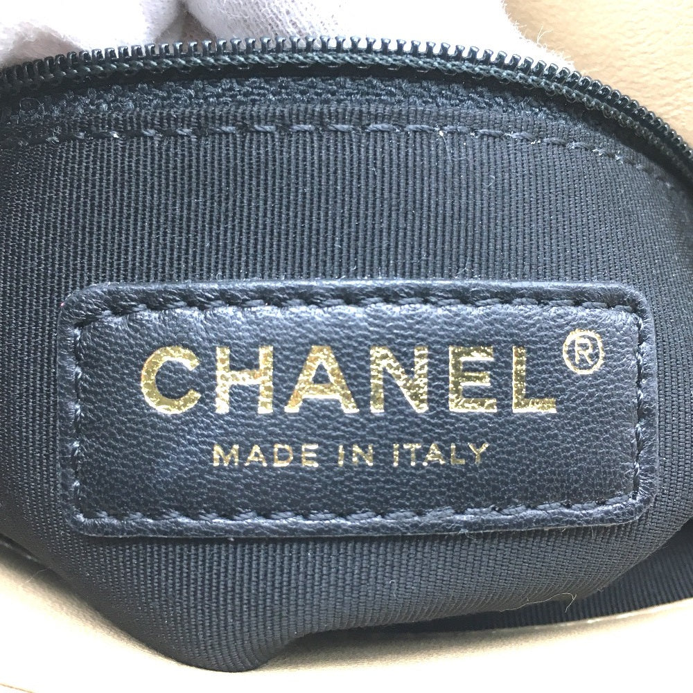 CHANEL CHANEL Logo Matelasse Flap Single Chain Shoulder Bag in Beige Suede with Gold Hardware