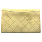 CHANEL CHANEL Logo Matelasse Flap Single Chain Shoulder Bag in Beige Suede with Gold Hardware