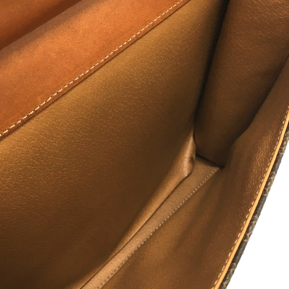 CELINE Macadam One-Handle Bag, 2-Way Handbag/Shoulder Bag, PVC/Leather, Women's, Brown