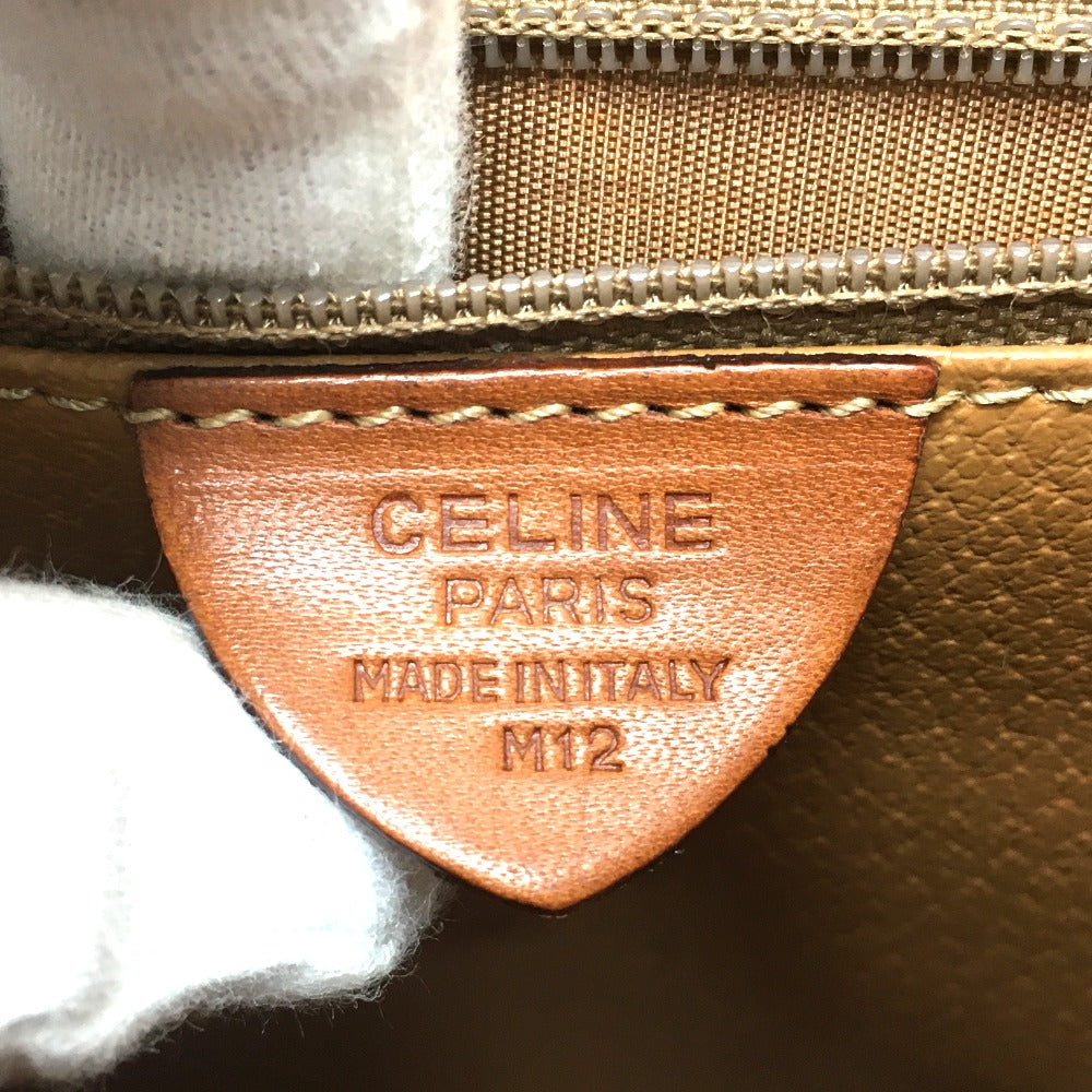 CELINE Macadam One-Handle Bag, 2-Way Handbag/Shoulder Bag, PVC/Leather, Women's, Brown
