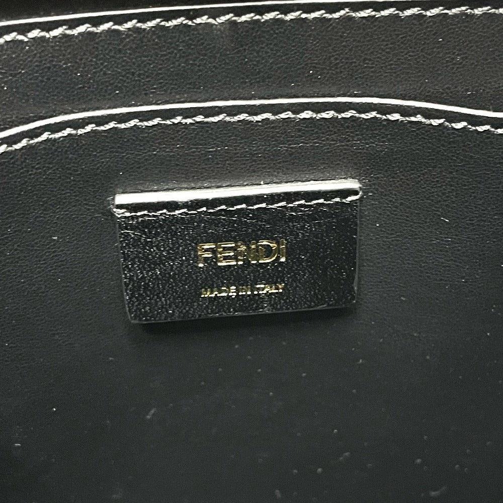 FENDI 7VA512 Logo 2-Way Small Shopping Bag Shoulder Bag Leather Women's Yellow