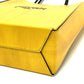 FENDI 7VA512 Logo 2-Way Small Shopping Bag Shoulder Bag Leather Women's Yellow