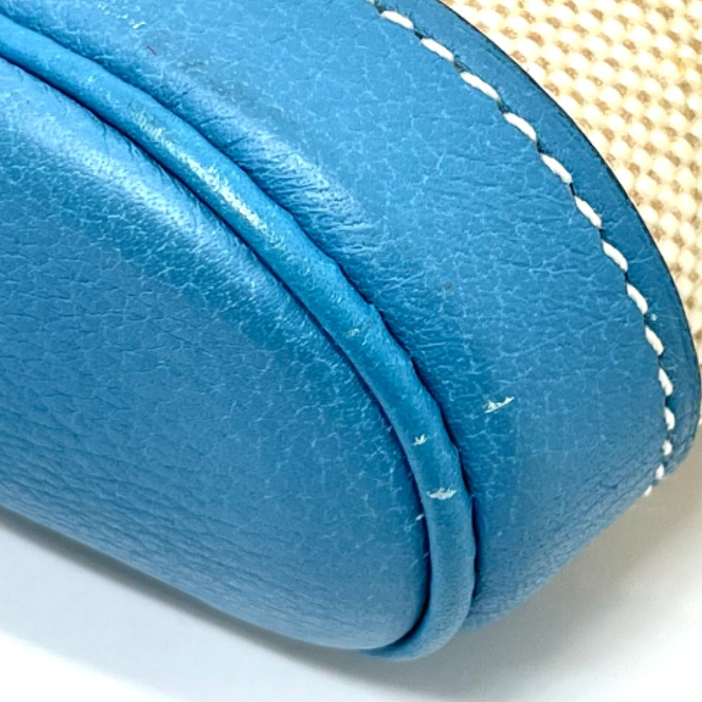 HERMES Equi Pouch Bag Second Bag Clutch Bag Toile H Women's Blue Paradise Blue