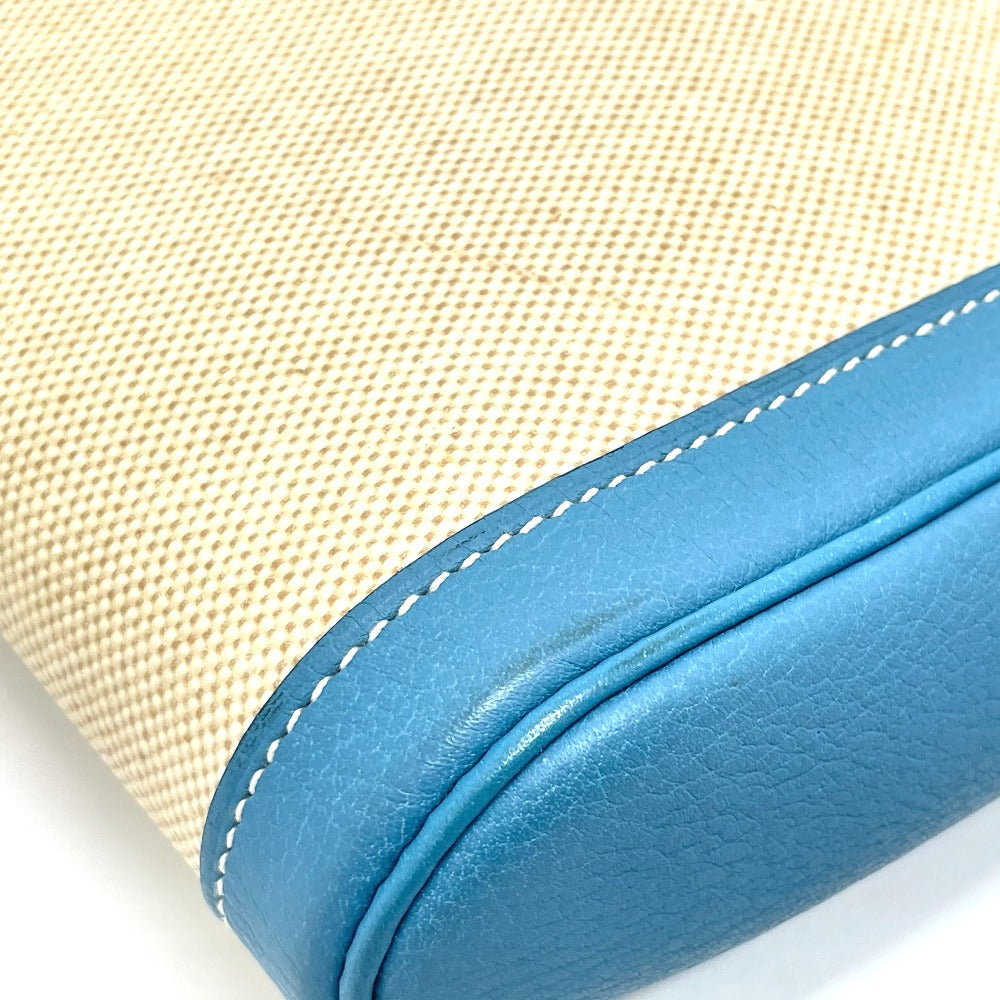 HERMES Equi Pouch Bag Second Bag Clutch Bag Toile H Women's Blue Paradise Blue