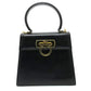 Salvatore Ferragamo BX-212193 Gancini Square Bag, 2-Way Handbag/Shoulder Bag, Leather, Black, Women's